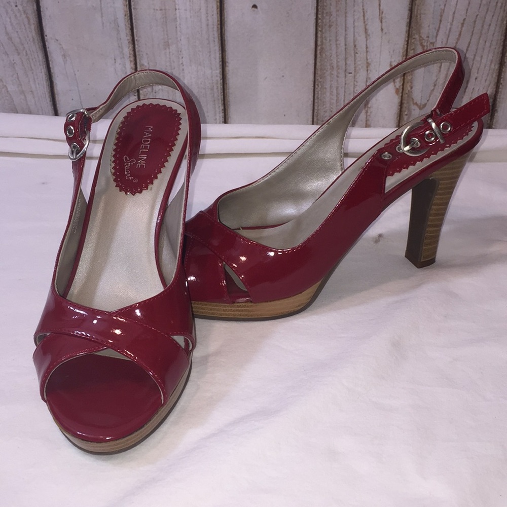 Madeline Stuart red high heels